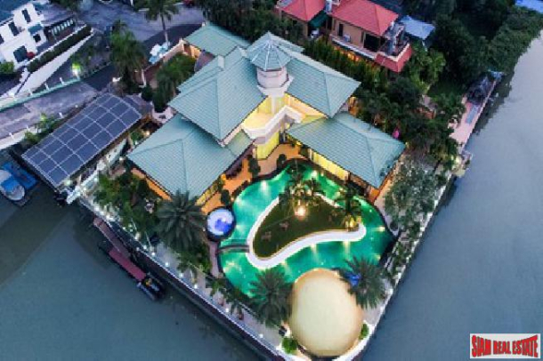 Elegant 4 big bedroom pool villa with private mooring for sale - Na jomtien-24