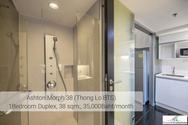Ideo Morph 38 |  Ultra Modern Two Storey Duplex with Extra High Ceilings in Thong Lo, Pet friendly-12