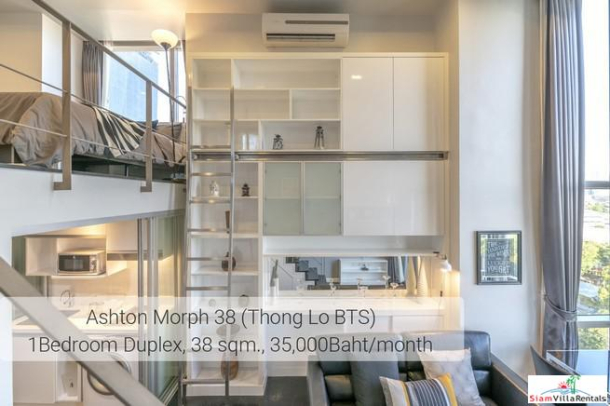 Ideo Morph 38 |  Ultra Modern Two Storey Duplex with Extra High Ceilings in Thong Lo, Pet friendly-15