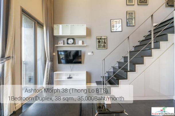 Ideo Morph 38 |  Ultra Modern Two Storey Duplex with Extra High Ceilings in Thong Lo, Pet friendly-16
