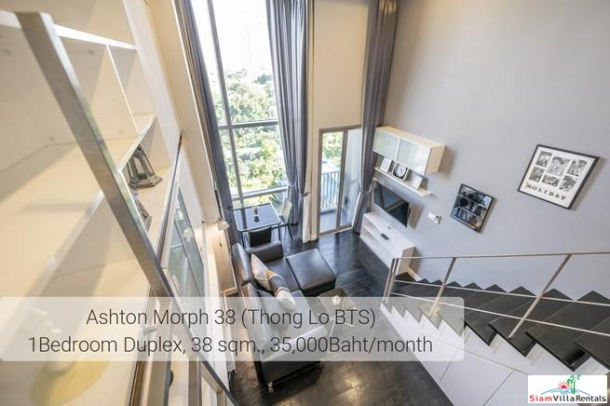 Ideo Morph 38 |  Ultra Modern Two Storey Duplex with Extra High Ceilings in Thong Lo, Pet friendly-5