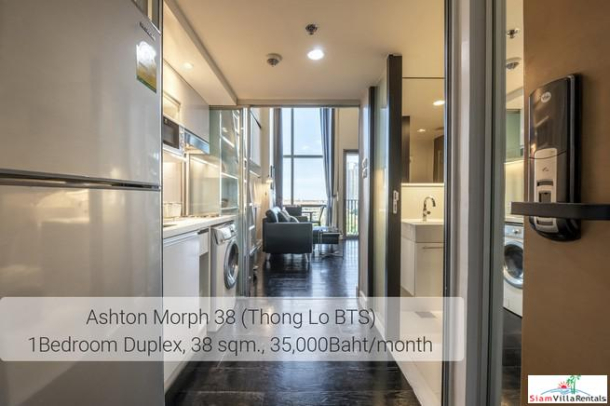 Ideo Morph 38 |  Ultra Modern Two Storey Duplex with Extra High Ceilings in Thong Lo, Pet friendly-7