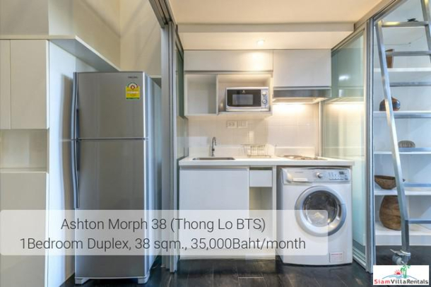 Ideo Morph 38 |  Ultra Modern Two Storey Duplex with Extra High Ceilings in Thong Lo, Pet friendly-8