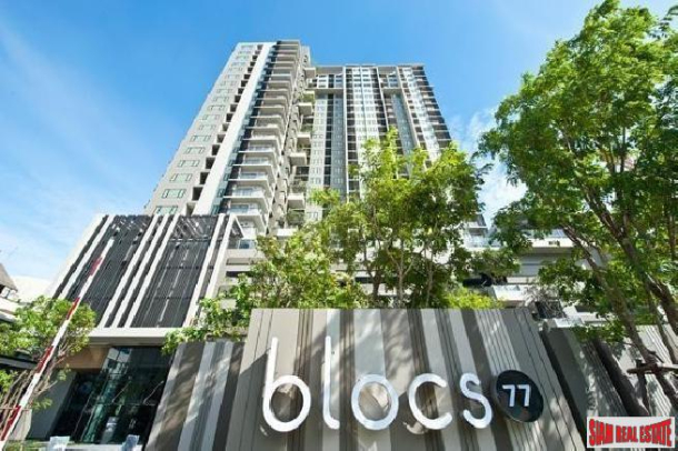 Blocs 77 | One Bed on High Floor with Serene Green, Canal and City Views at Sukhumvit 77, Onnut-26