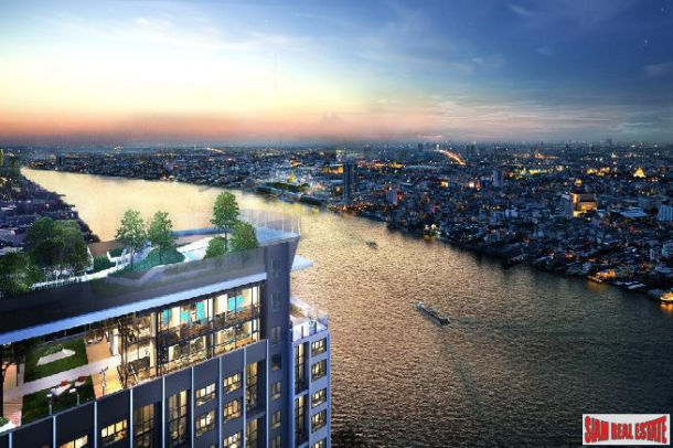 Nearing Completion is this High-Rise Riverside Smart Condo in Construction by Leading Thai Developer at Bang Phlat - One Bed Plus Units - FREE Furniture-2