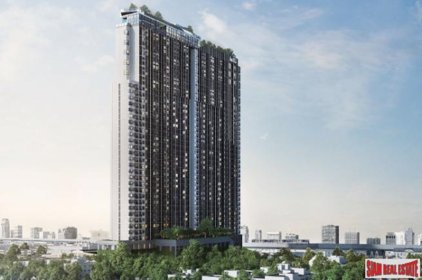 Nearing Completion is this High-Rise Riverside Smart Condo in Construction by Leading Thai Developer at Bang Phlat - One Bed Plus Units - FREE Furniture-3