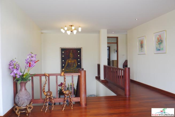 Baan Prangthong | Beautiful Two Storey House with Pool and Macca Wood Floors for Rent in Chalong-16