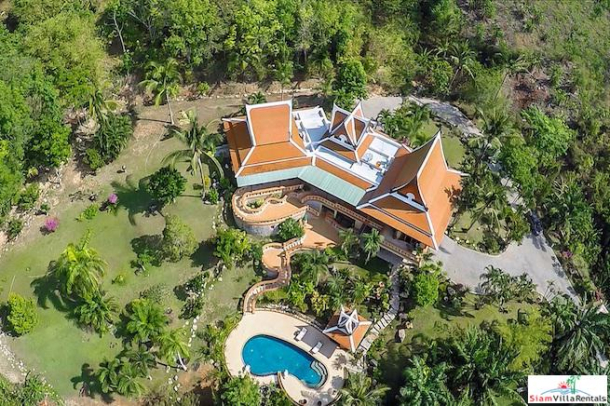 Vichuda Hills | Seven Bedroom Luxury Thai-style Sea View Pool Villa for Rent in Layan Beach-11