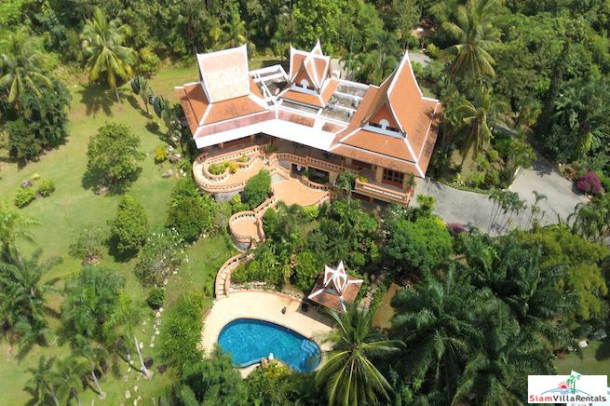 Vichuda Hills | Seven Bedroom Luxury Thai-style Sea View Pool Villa for Rent in Layan Beach-3