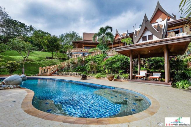 Vichuda Hills | Seven Bedroom Luxury Thai-style Sea View Pool Villa for Rent in Layan Beach-4