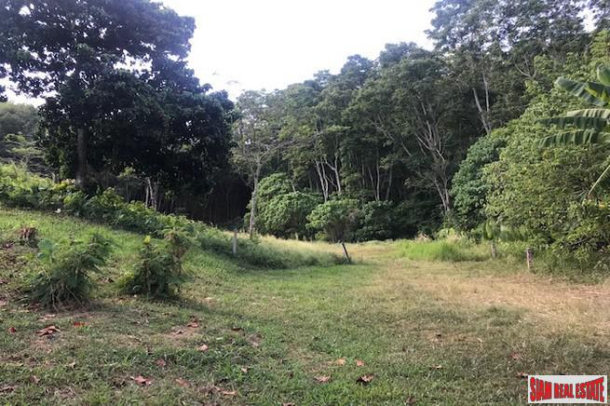 One Rai of Green Hillside Land with Mountain Views For Sale in Rawai-1