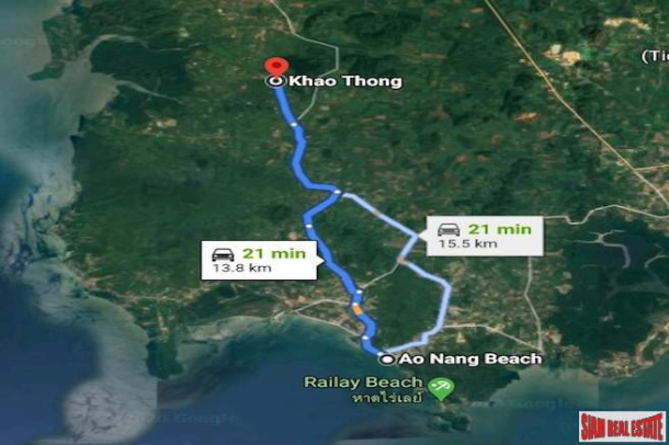 Large Flat 20+ Rai Land Plot  with Nice Mountain View for Sale in Nong Thaley, Krabi-10