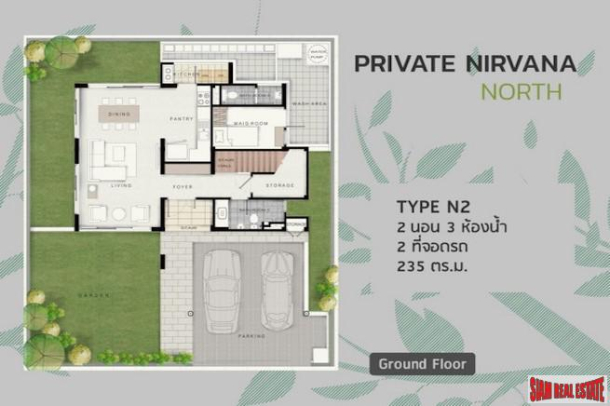 Private Nirvana North | Two Storey Two Bedroom Modern House for Sale in a Secure Private Ekkamai-Ramintra  Estate-13