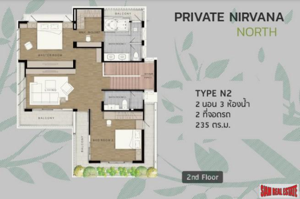 Private Nirvana North | Two Storey Two Bedroom Modern House for Sale in a Secure Private Ekkamai-Ramintra  Estate-14