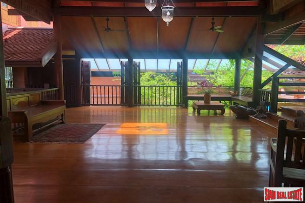 Traditional Thai Style House with Six Bedrooms and Wrap Around Terrace for Sale in Laksi-20