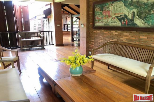 Traditional Thai Style House with Six Bedrooms and Wrap Around Terrace for Sale in Laksi-27