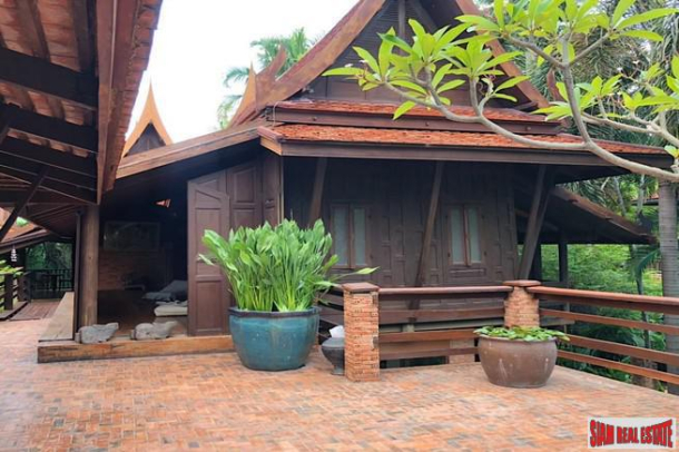 Traditional Thai Style House with Six Bedrooms and Wrap Around Terrace for Sale in Laksi-30