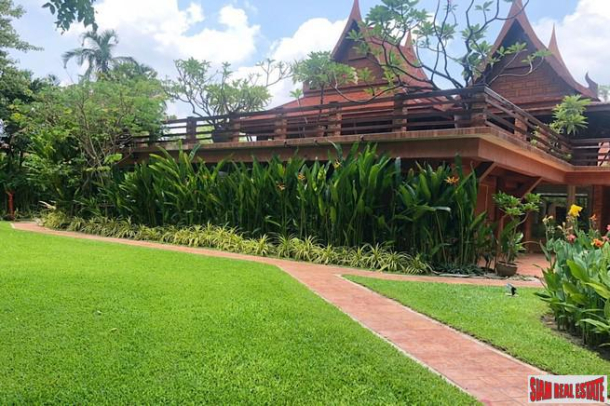 Traditional Thai Style House with Six Bedrooms and Wrap Around Terrace for Sale in Laksi-5