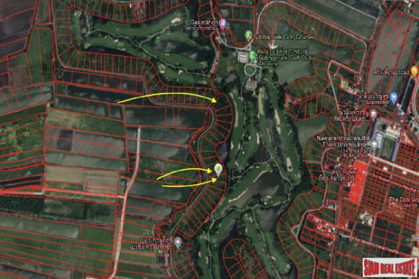 à¸ªà¸™à¸²à¸¡à¸à¸­à¸¥à¹Œà¸Ÿ à¸ªà¸¸à¸ à¸²à¸žà¸¤à¸à¸©à¹Œ Subhapruek Golf Club | 3 Plots of Lakeside Golf View Land at Bang Bo, Samut Prakan  - 50% Price Reduction!-1