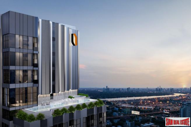 New High-Rise of Loft Duplex Smart Home Condos by BTS Phra Khanong at Rama 4 Road with City and Chao Phraya River Views - 1 Bed Plus Unit 43.3 Sqm - Last Unit Left!-1