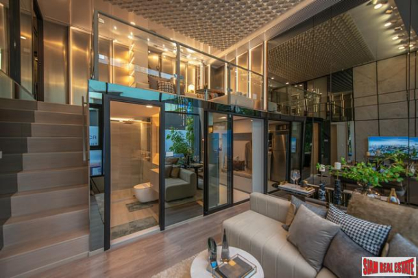 New High-Rise of Loft Duplex Smart Home Condos by BTS Phra Khanong at Rama 4 Road with City and Chao Phraya River Views - 2 Bed Units-28