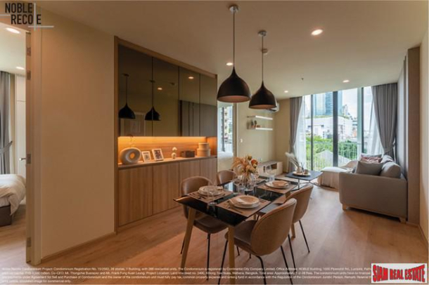 Noble Recole | Newly Completed High-Rise at Sukhumvit 19, Central Asoke - 2 Bed Condo for Rent on 4th Floor with Green Views-11
