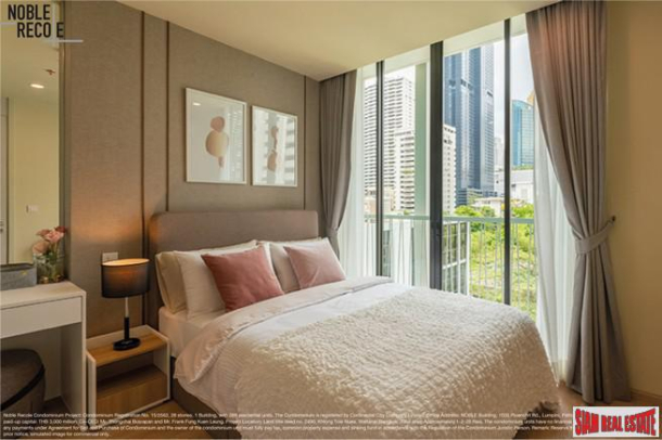 Noble Recole | Newly Completed High-Rise at Sukhumvit 19, Central Asoke - 2 Bed Condo for Rent on 4th Floor with Green Views-7
