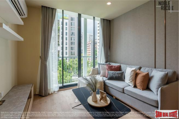 Noble Recole | Newly Completed High-Rise at Sukhumvit 19, Central Asoke - 2 Bed Condo for Rent on 4th Floor with Green Views-8