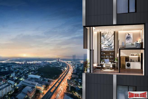 New Off-Plan High-Rise of Loft Condos by Leading Thai Developers with Chao Phraya River Views only 250 Metres to Nonthaburi MRT Station - 1 Bed Duo Units-1