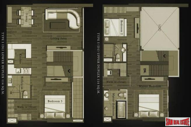 Ivy Ampio Condominium | Elegant Three Bedroom Duplex for Rent on Fantastic Ratchadapisek Road-13