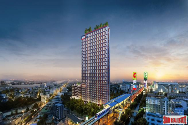 New High Rise of Loft Condos Connected to BTS with Sea and River Views near the City and the Beach at Samut Prakan, Bangkok - 1 Bed Plus 34.5 Sqm Units-1