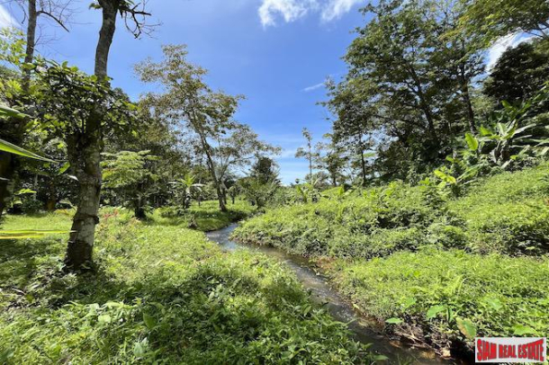 Over 3 Rai Land Plot with Rubber Plantation and Creek for Sale in Thalang-1