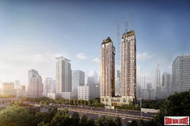 New Luxury High-Rise Condo in the Central Business District, 500 metres to BTS Chong Nonsi -1 Bed Units-1