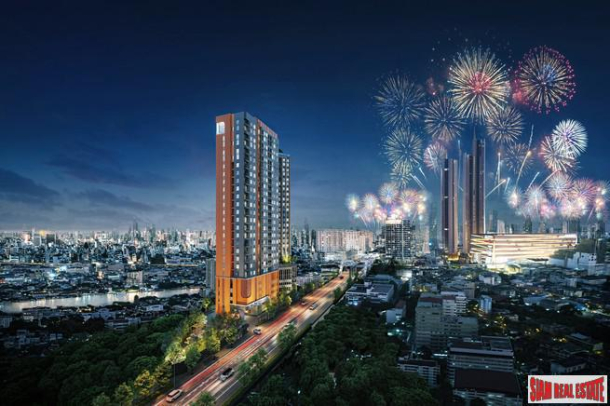 Pre-Sale of New High Rise with River and City Views Close to BTS and Icon Siam by Thailand Leading Developers - 1 Bed Units-1