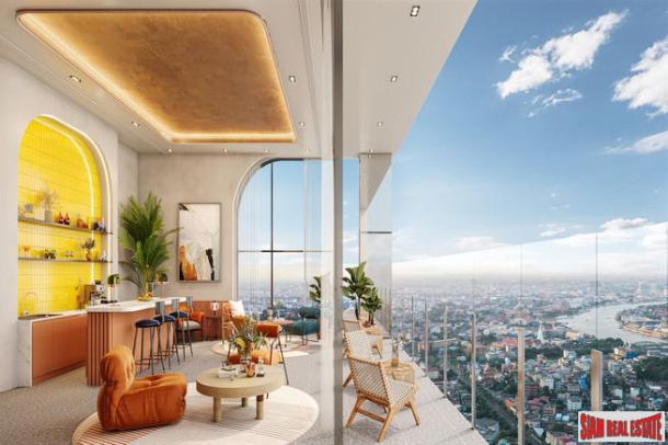 Pre-Sale of New High Rise with River and City Views Close to BTS and Icon Siam by Thailand Leading Developers - 2 Bed Units-11