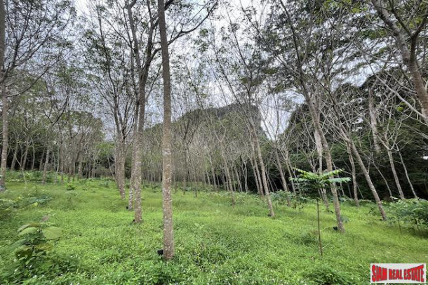 Mountain Views and Rubber Trees on this 3+ Rai Land for Sale in Nong Thaley, Krabi-2