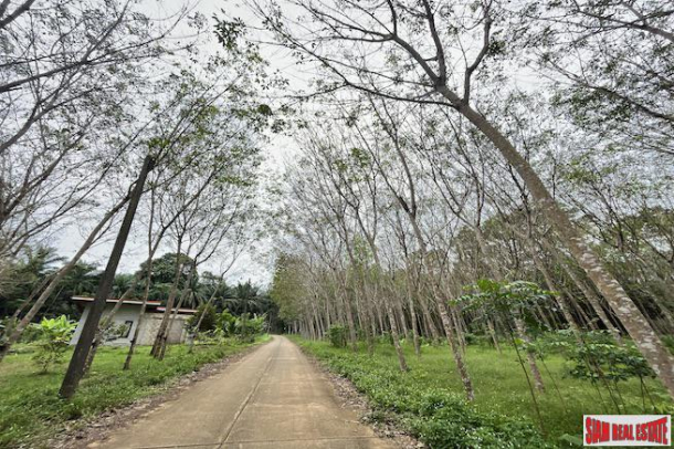 Mountain Views and Rubber Trees on this 3+ Rai Land for Sale in Nong Thaley, Krabi-3