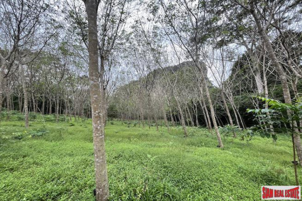 Mountain Views and Rubber Trees on this 3+ Rai Land for Sale in Nong Thaley, Krabi-4