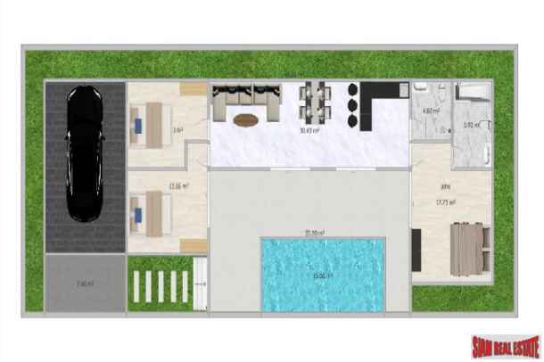 New Development of 2-4 Bed Nordic Style Pool Villas in Lush Green Surroundings at Hin Lek Fai, Hua Hin-24