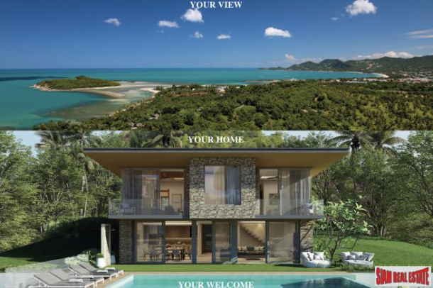 Koh Samui Luxury Residences | 2 Storey Modern Tropical Sea View 4 Bed Villas in a Secure Estate at at Chaweng-6