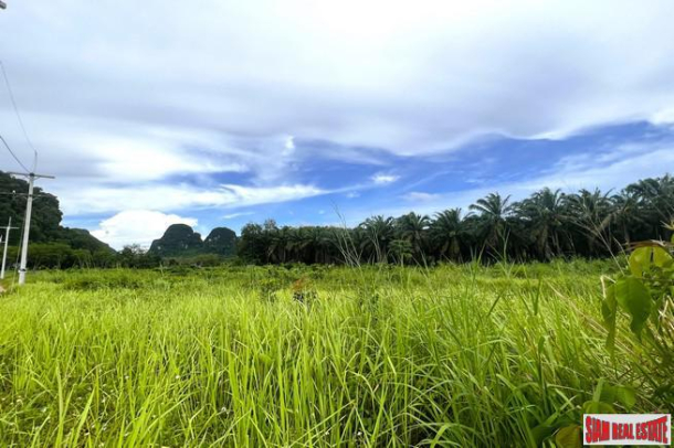 7 Rai of Flat Land with Wonderful Mountain View for Sale in Nong Thale, Krabi-1