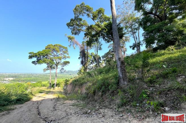 9.5 rai of sloping hillside land with slight sea view for sale in Khok Kloi, Phangnga-8