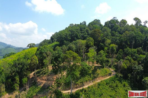 9.5 rai of sloping hillside land with slight sea view for sale in Khok Kloi, Phangnga-9