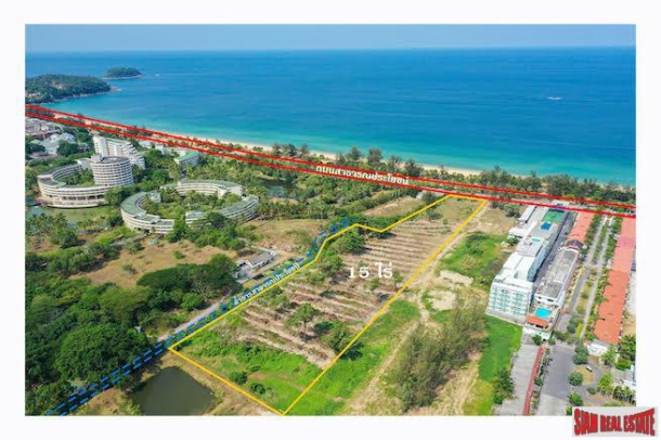 Rare 15 Rai Beachfront Land Plot on Karon Beach for Sale-1