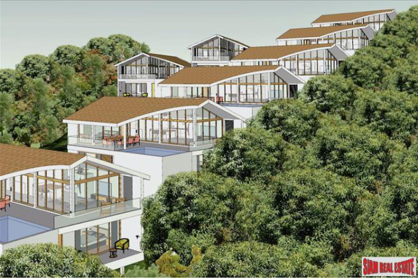 New Three Bedroom Sea View Pool Villas for Sale in Bophut, Samui-4