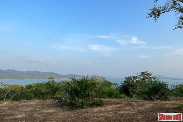 1.5 rai of palm plantation land with a hillside sea view for sale in Takua Thung, Phang Nga.-4