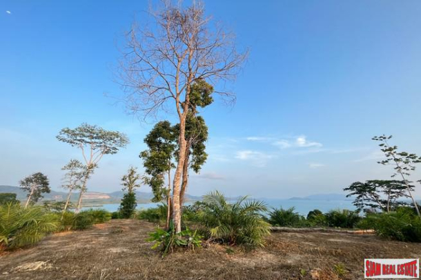 1.5 rai of palm plantation land with a hillside sea view for sale in Takua Thung, Phang Nga.-7