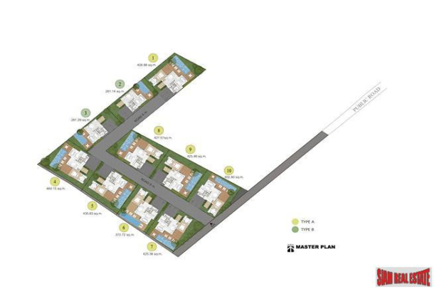 New 3 & 4 Bedroom Two Storey Pool Villas for Sale in Central Chalong Location-14