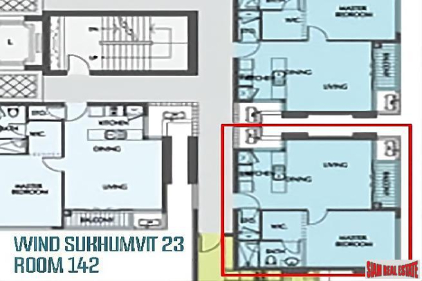 Wind Sukhumvit 23 | 1 Bed  Corner Unit Condo on 14th Floor at Asoke with City Views-24