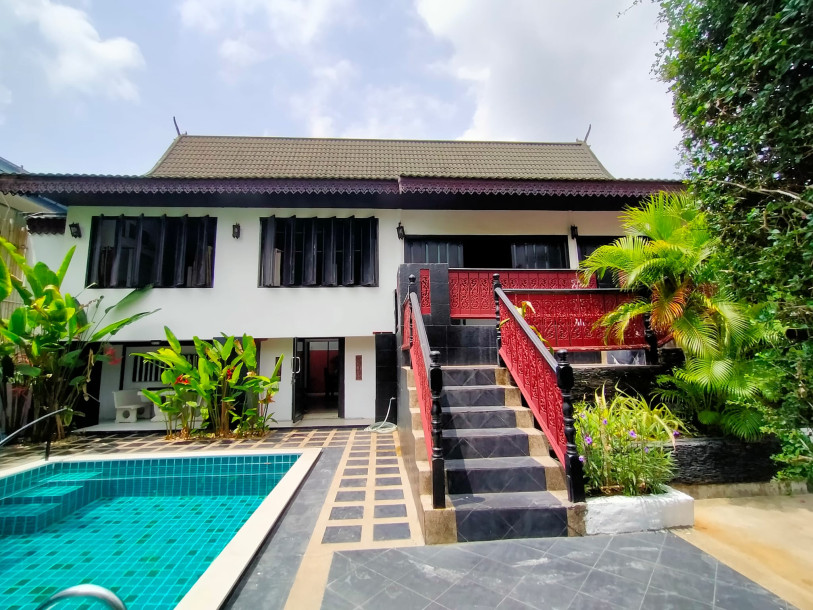 Balinese Style Four Bedroom Two Storey Home with Pool in Rawai. Pets Friendly.-1